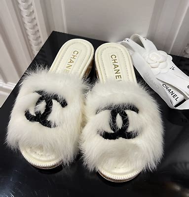 chanel fur slides replica|Chanel dupes shoes.